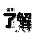 皆川さんデカ文字シンプル（個別スタンプ：3）