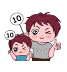 Dad and Mon (English version)（個別スタンプ：33）