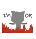 Lonely gray cat（個別スタンプ：16）