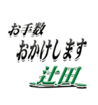 サイン風名字シリーズ【辻田さん】デカ文字（個別スタンプ：12）