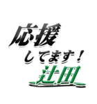 サイン風名字シリーズ【辻田さん】デカ文字（個別スタンプ：16）