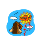 サーフィン犬（個別スタンプ：11）