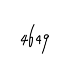 便利な数字スタンプ（個別スタンプ：6）