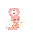 お調子者ピンクウサギ（個別スタンプ：37）