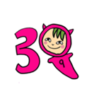 ピンクタイツ女子（個別スタンプ：9）