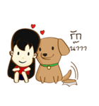 Mom and fat dog（個別スタンプ：1）