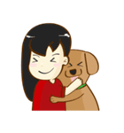 Mom and fat dog（個別スタンプ：31）