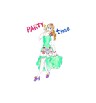 Classy Girl's Christmas Stickers（個別スタンプ：3）