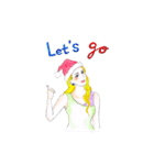 Classy Girl's Christmas Stickers（個別スタンプ：7）