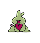 Greenish bunny（個別スタンプ：4）