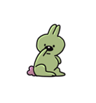 Greenish bunny（個別スタンプ：5）
