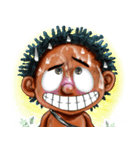 Batah little boy funny face design（個別スタンプ：28）