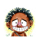 Batah little boy funny face design（個別スタンプ：29）