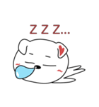Hearty White Dog（個別スタンプ：2）