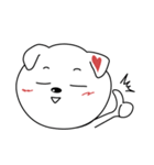 Hearty White Dog（個別スタンプ：5）