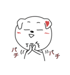 Hearty White Dog（個別スタンプ：11）
