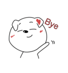 Hearty White Dog（個別スタンプ：12）