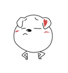 Hearty White Dog（個別スタンプ：14）