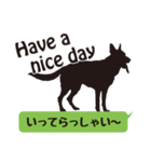 犬のイラストと日本語＆英語（個別スタンプ：14）