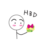 Round Head Guys.（個別スタンプ：21）