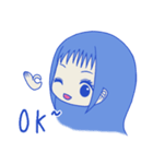 Blue girl~（個別スタンプ：4）