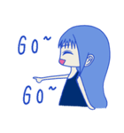 Blue girl~（個別スタンプ：38）