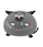 gray cat named gomadango Chinese ver.（個別スタンプ：24）