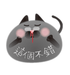 gray cat named gomadango Chinese ver.（個別スタンプ：25）