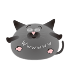 gray cat named gomadango Chinese ver.（個別スタンプ：29）