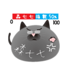 gray cat named gomadango Chinese ver.（個別スタンプ：37）