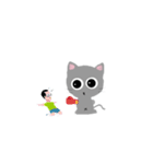 Grey meow（個別スタンプ：14）