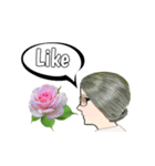 Auntie and flowers（個別スタンプ：4）