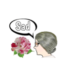 Auntie and flowers（個別スタンプ：11）