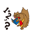 The little squirrel wear red scarf（個別スタンプ：7）