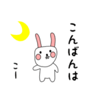 こー用 シロウサけいたん（個別スタンプ：3）