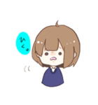 キノコあたまのゆる〜い女の子（個別スタンプ：1）