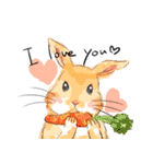 Lovely rabbit sticker！<English version>（個別スタンプ：3）