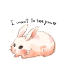 Lovely rabbit sticker！<English version>（個別スタンプ：6）