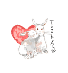 Lovely rabbit sticker！<English version>（個別スタンプ：11）