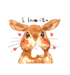 Lovely rabbit sticker！<English version>（個別スタンプ：12）