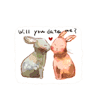 Lovely rabbit sticker！<English version>（個別スタンプ：13）