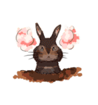 Lovely rabbit sticker！<English version>（個別スタンプ：22）