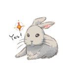 Lovely rabbit sticker！<English version>（個別スタンプ：24）