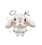 Lovely rabbit sticker！<English version>（個別スタンプ：32）