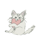 Cute cat illustration sticker（個別スタンプ：4）