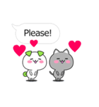 Funny and cute animals stickers English（個別スタンプ：18）