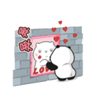 Love between a panda and a polar bear（個別スタンプ：5）