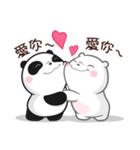 Love between a panda and a polar bear（個別スタンプ：11）