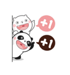 Love between a panda and a polar bear（個別スタンプ：17）