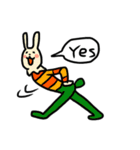 いろんなウサギとときどきゴハン（個別スタンプ：1）